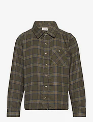 Minymo - Shirt LS Check - langærmede skjorter - olive night - 0