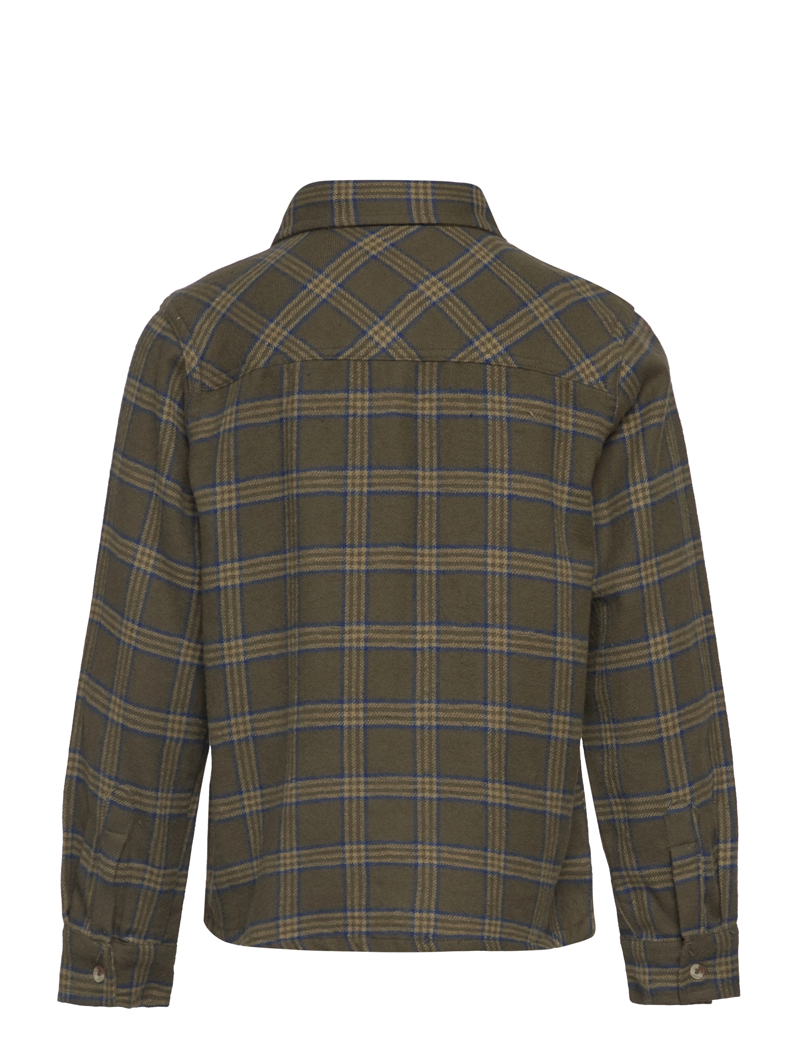 Minymo - Shirt LS Check - olive night - 1