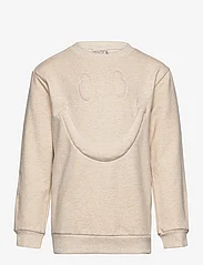 Minymo - Sweatshirt LS - sweatshirts - beige melange - 0
