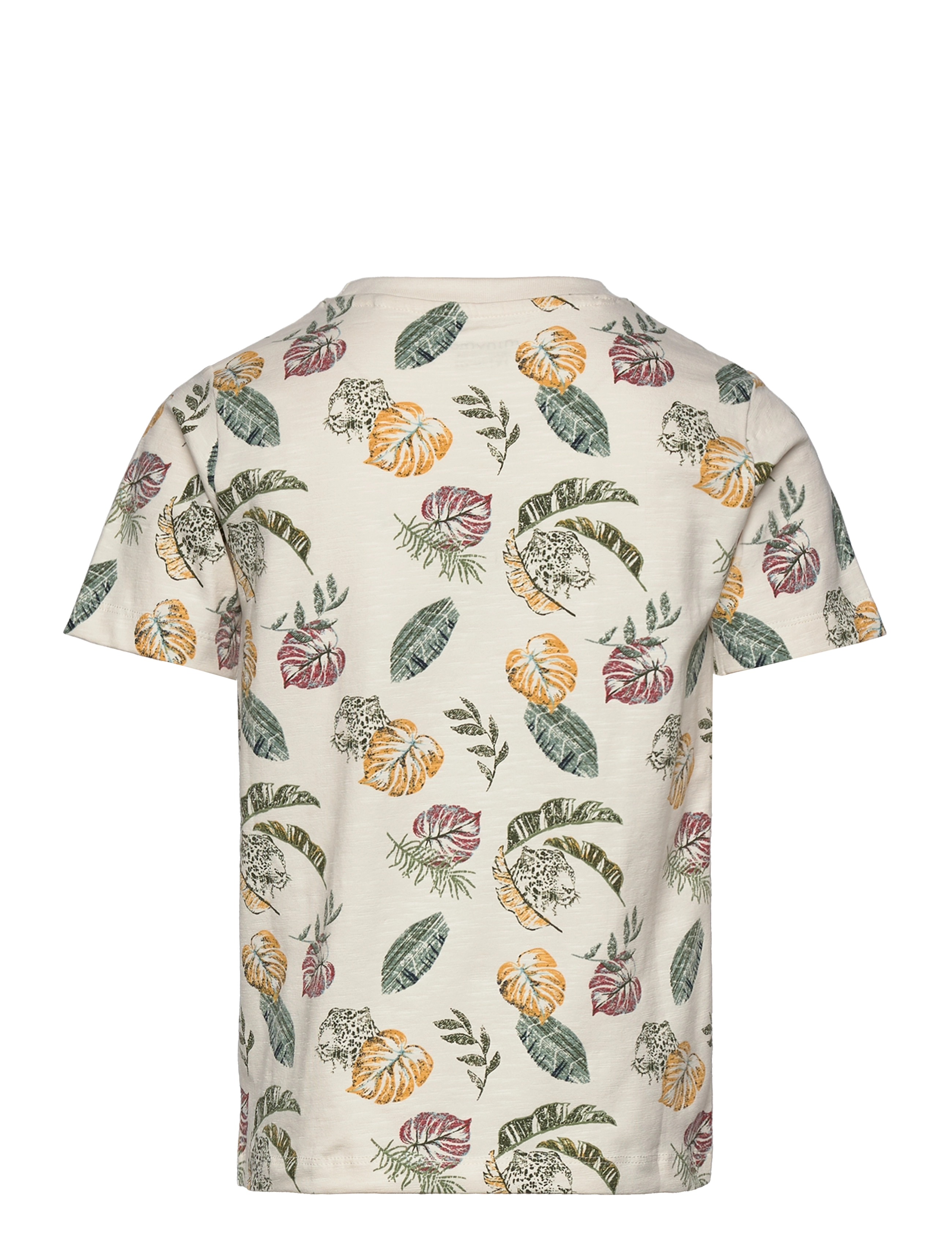 Minymo - T-shirt SS AOP - eggnog - 1