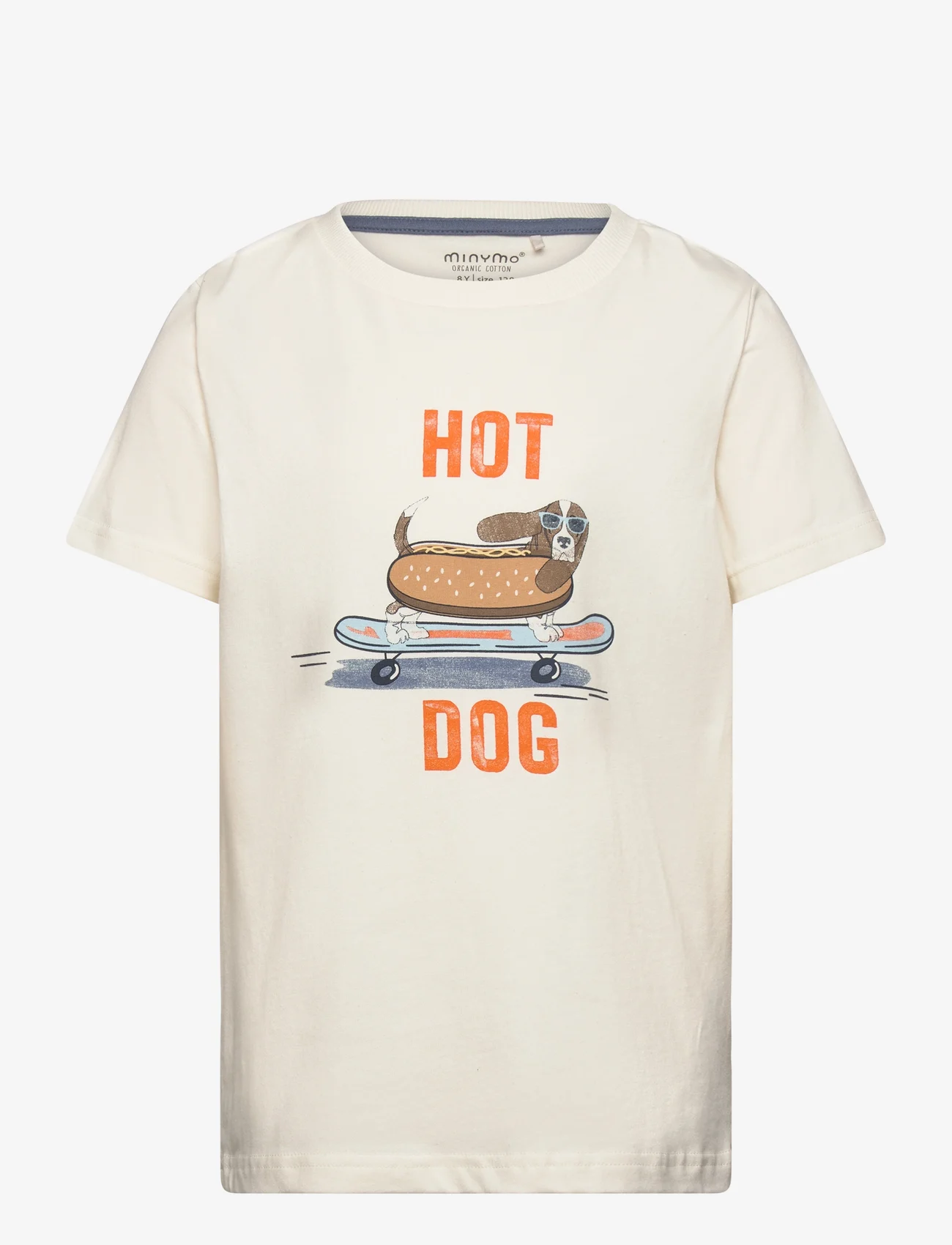 Minymo - T-shirt SS - kortärmade - eggnog - 0