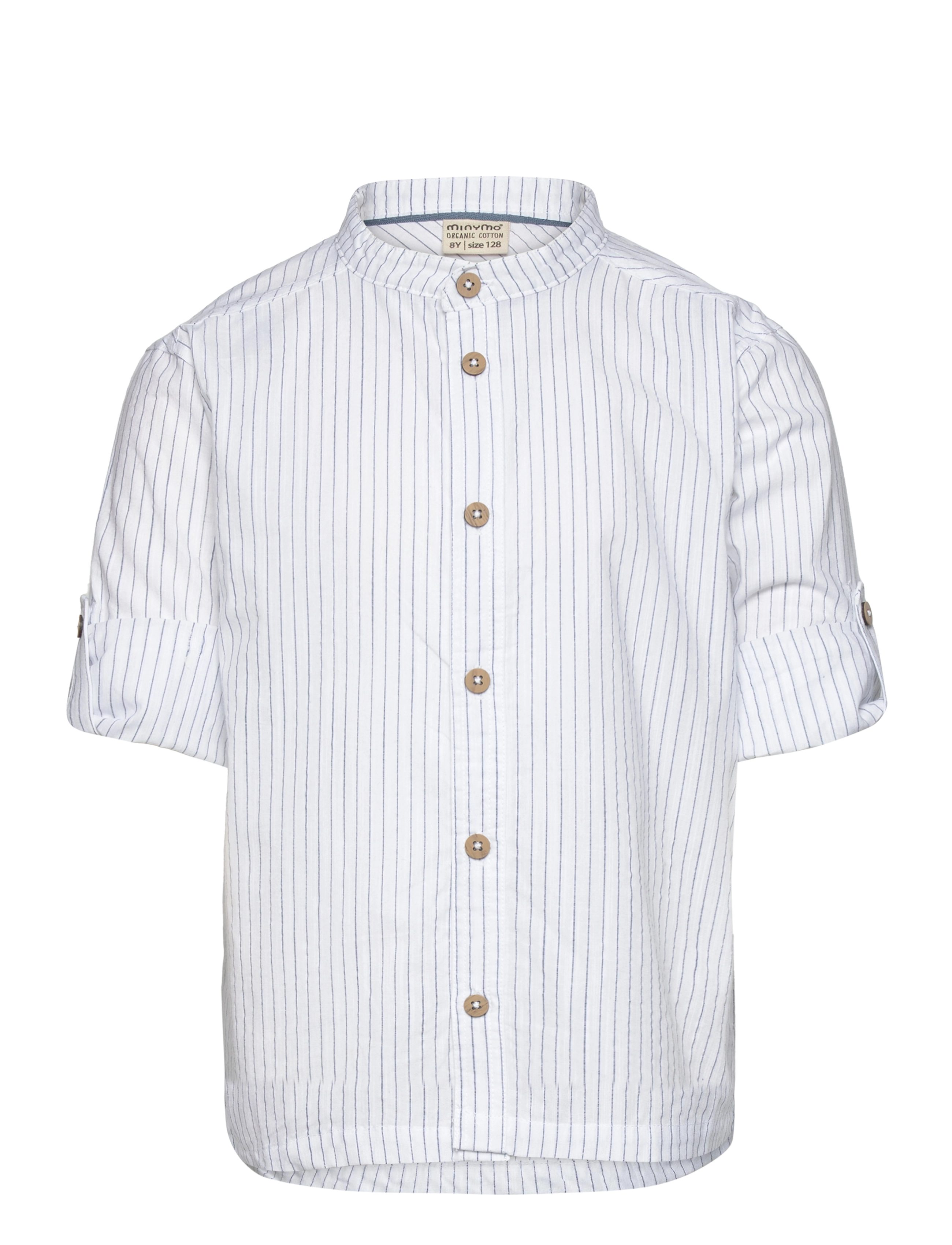 Minymo - Shirt LS Y/D - bright white - 2