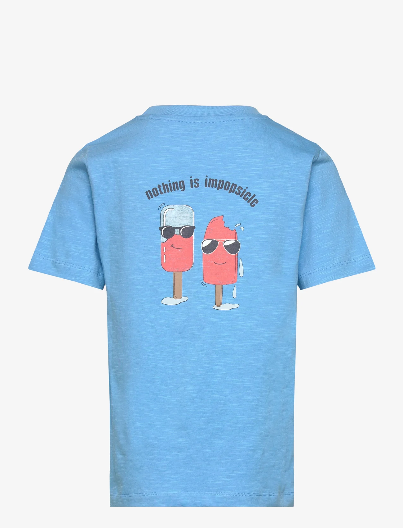 Minymo - T-shirt SS - korte mouwen - bonnie blue - 1
