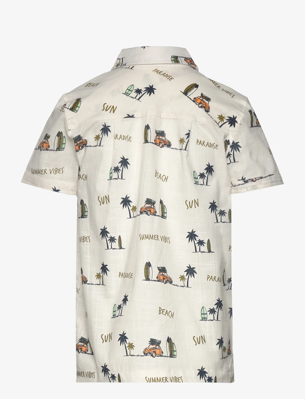 Minymo - Shirt SS AOP - kortärmade skjortor - pristine - 1