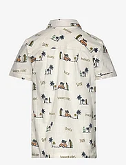 Minymo - Shirt SS AOP - kortärmade skjortor - pristine - 1