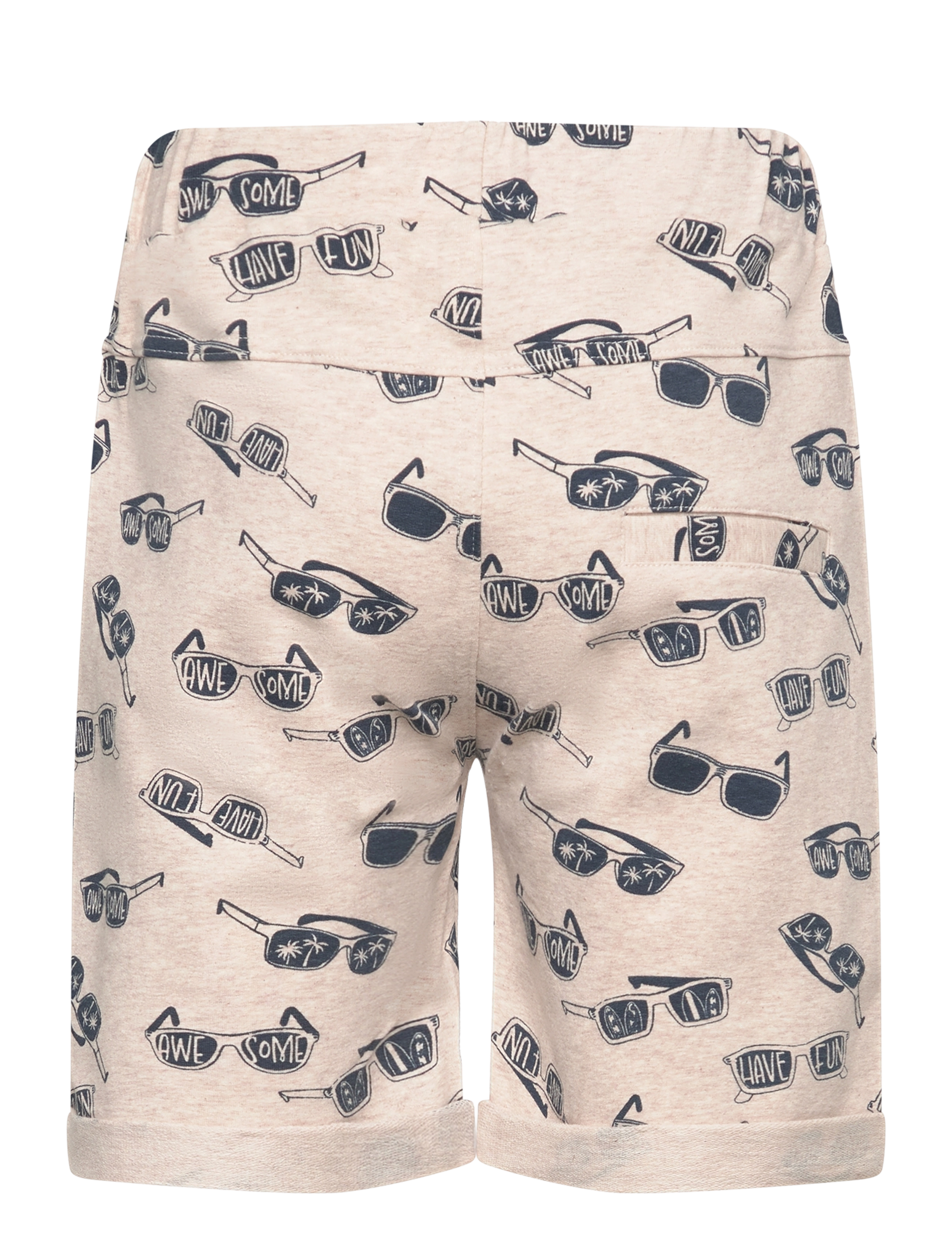 Minymo - Shorts AOP Sweat - light beige melange - 1