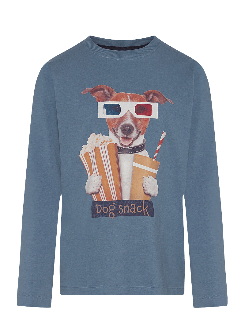 Minymo - T-shirt LS - langærmede - provincial blue - 0