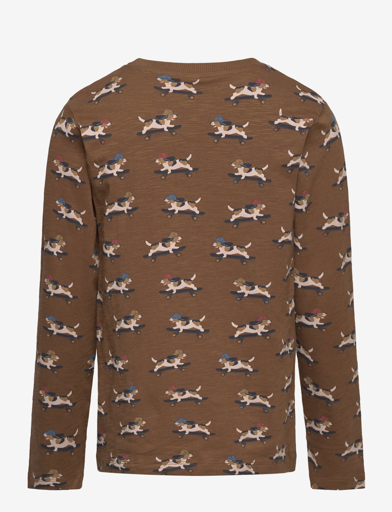 Minymo - T-shirt LS AOP - sepia - 1