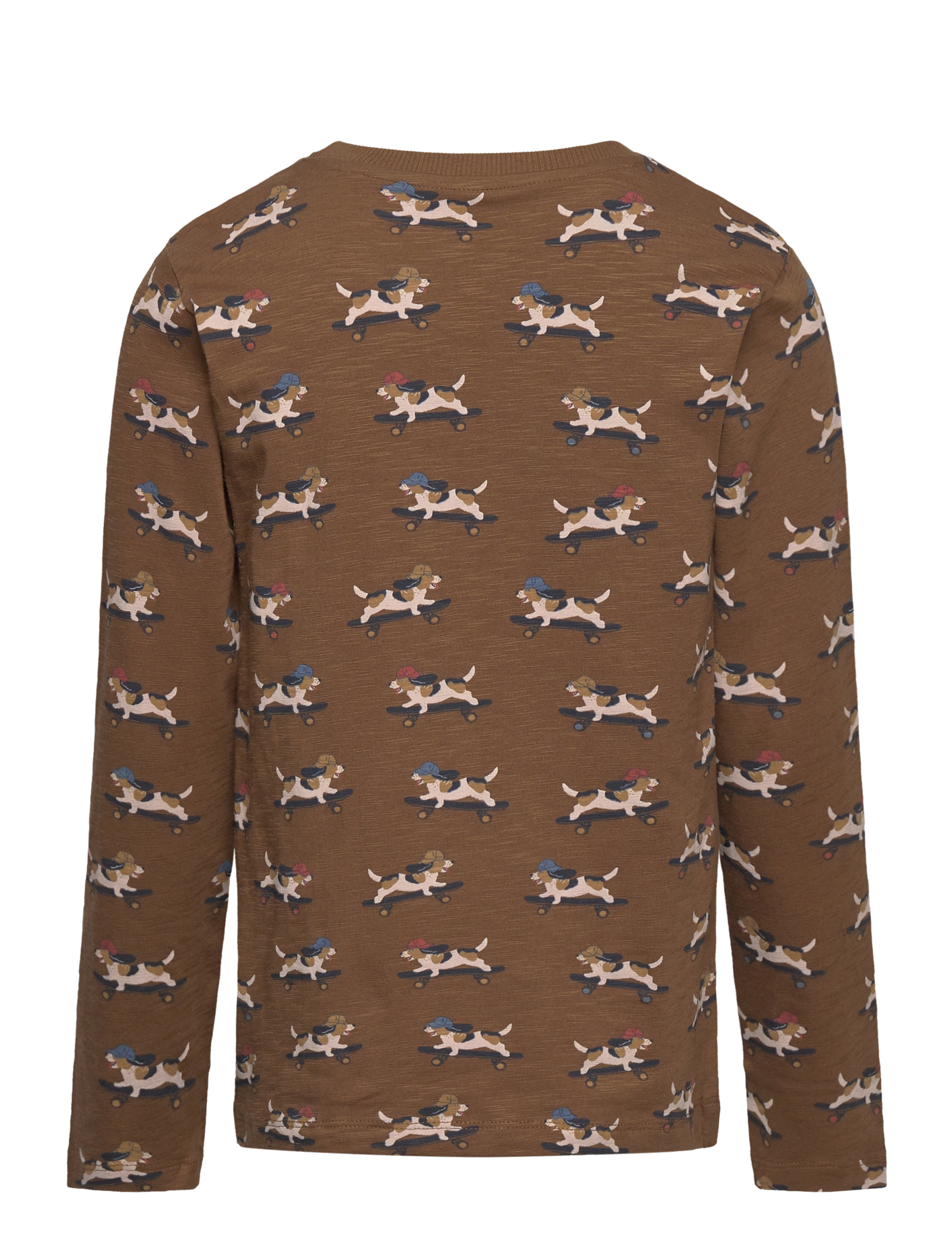 Minymo - T-shirt LS AOP - sepia - 1