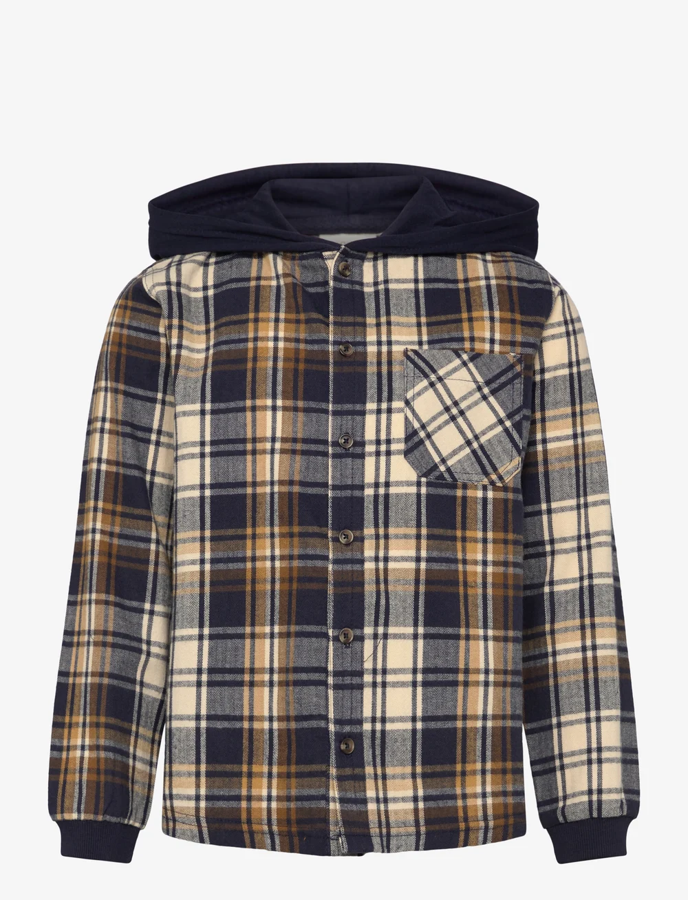 Minymo - Shirt LS Check - hoodies - parisian night - 0