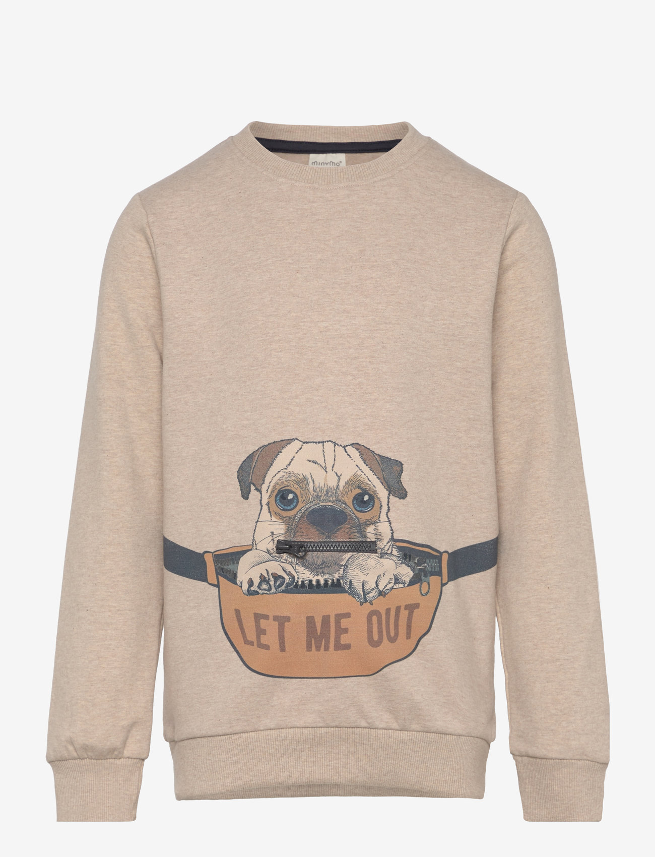 Minymo - Sweatshirt LS - efterårstøj - beige melange - 1