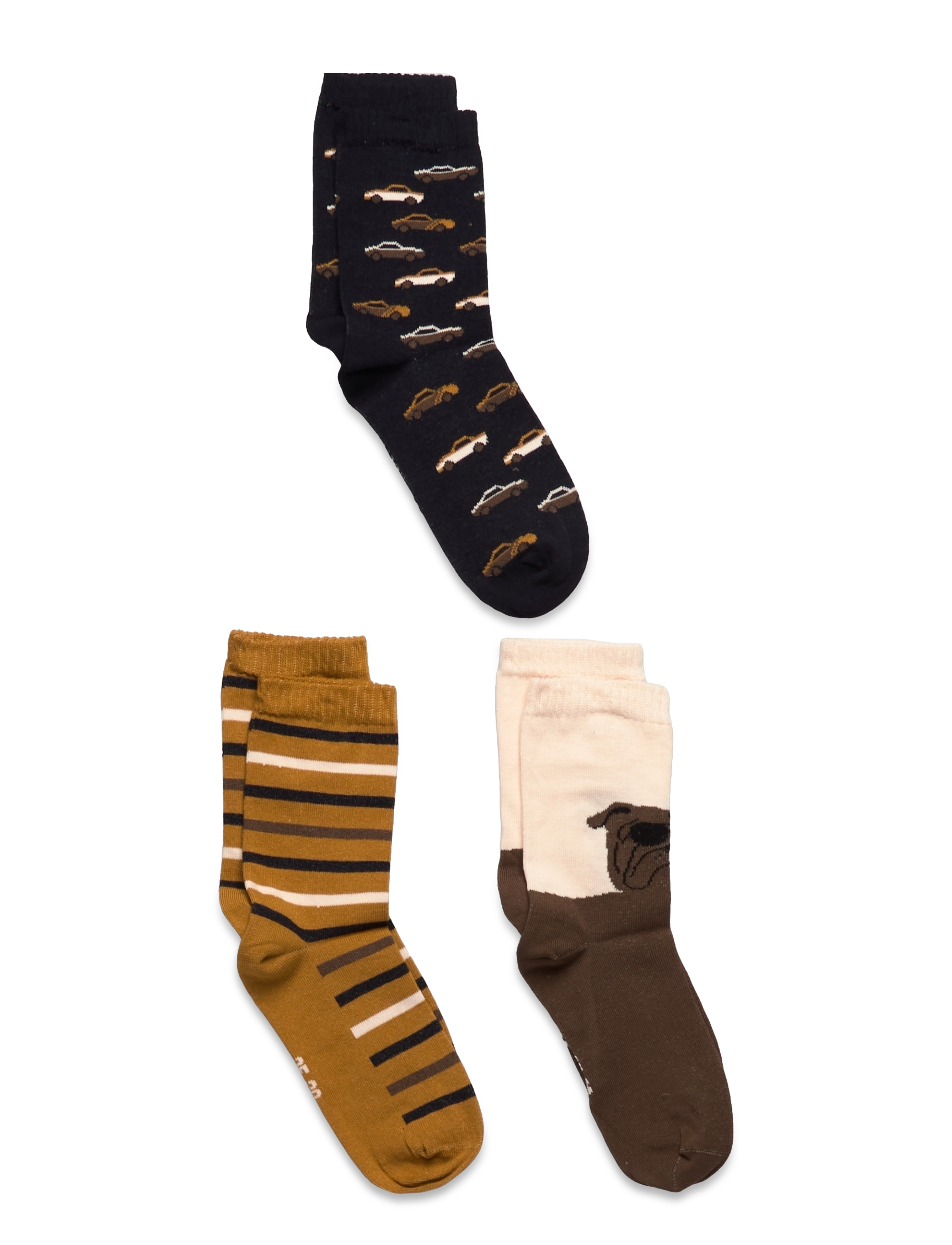 3-Pack Socks - SEPIA