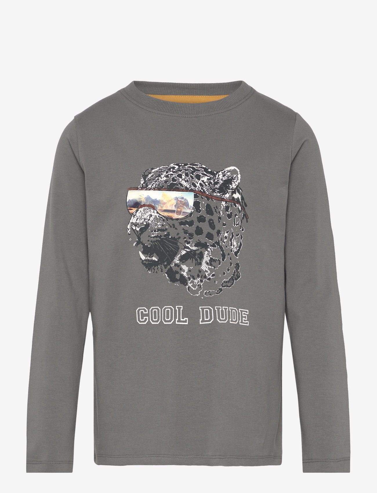 Minymo - T-shirt LS - långärmade t-shirts - gargoyle - 0