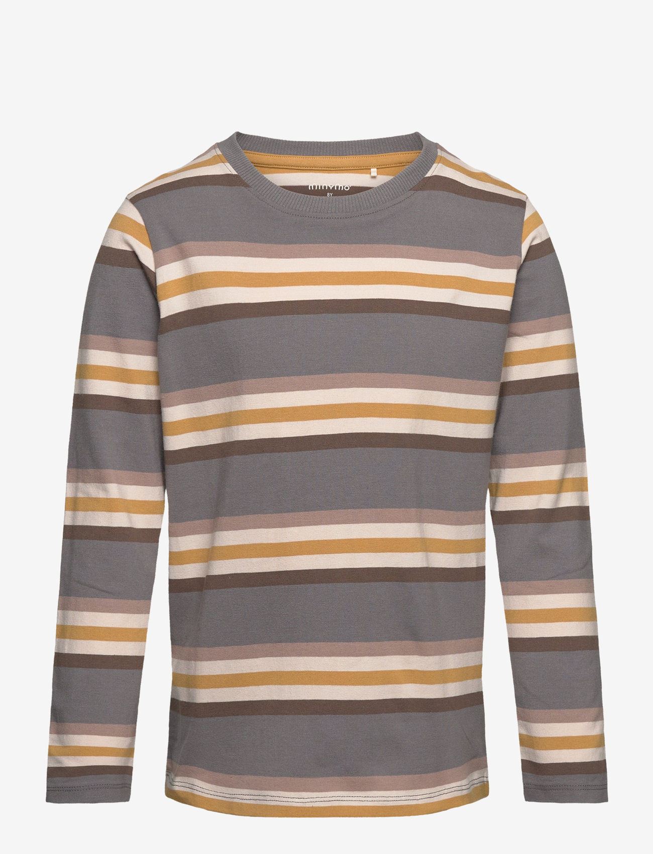 Minymo - T-shirt LS Y/D - långärmade t-shirts - gargoyle - 0