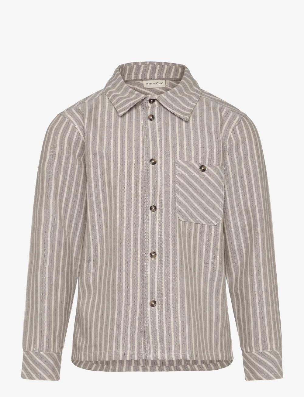 Minymo - Shirt LS Y/D - langærmede skjorter - taupe gray - 0