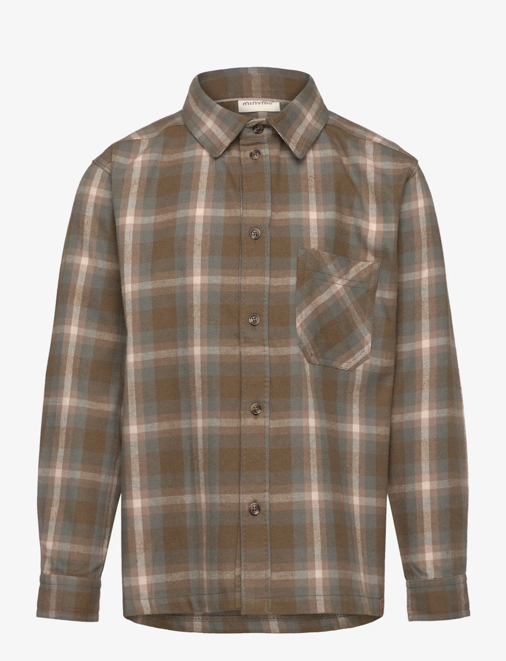 Minymo - Shirt LS Check - långärmade skjortor - canteen - 0