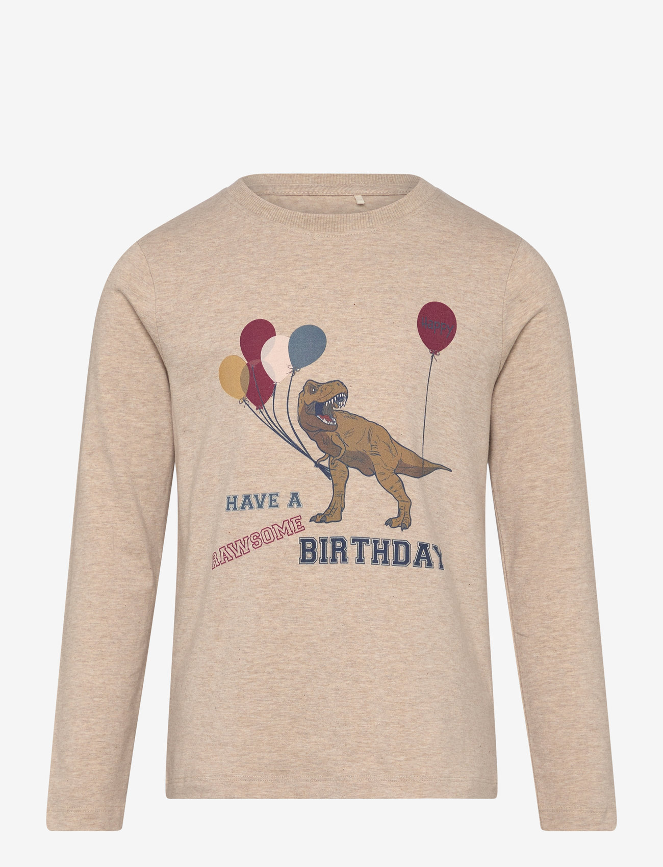 Minymo - T-shirt LS - pikkade varrukatega t-särgid - beige melange - 0