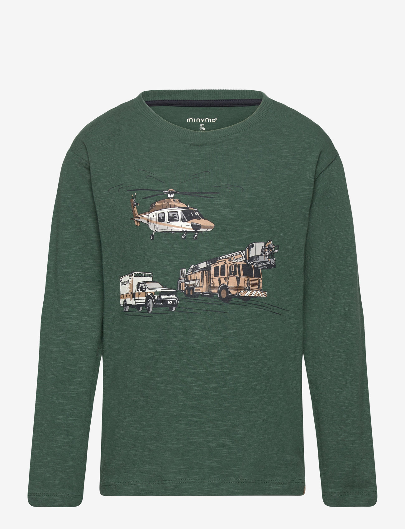 Minymo - T-shirt LS - jungle green - 0