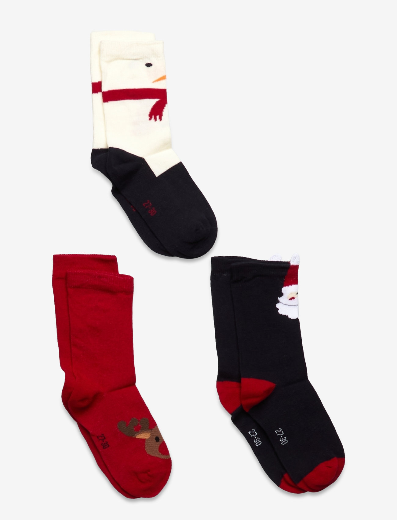 Minymo - 3-Pack Socks - rio red - 0