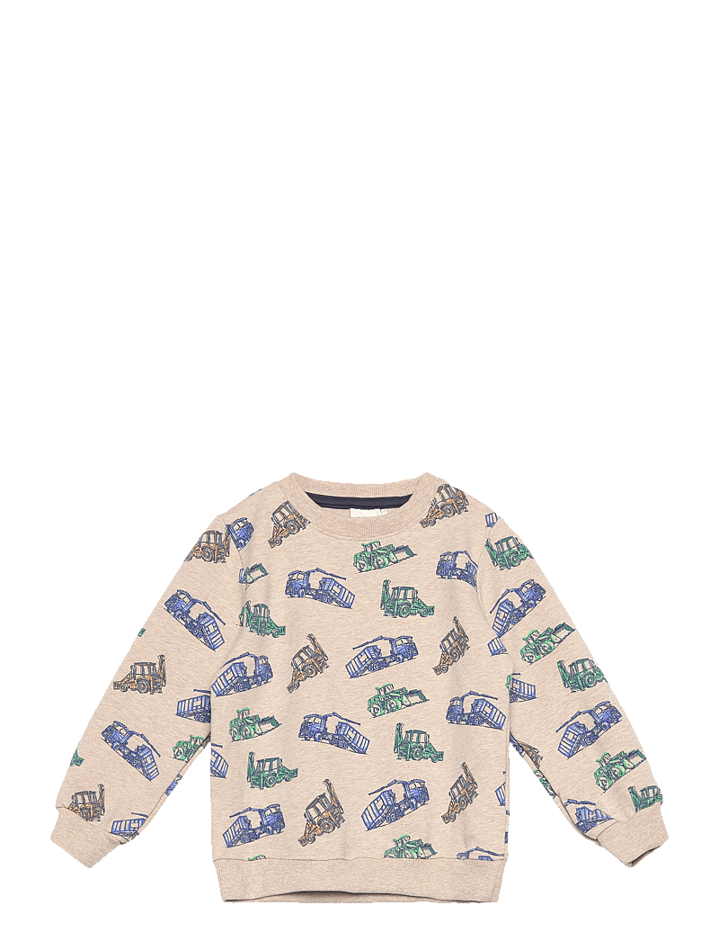 Minymo - Sweatshirt LS AOP - sweatshirts - beige melange - 0