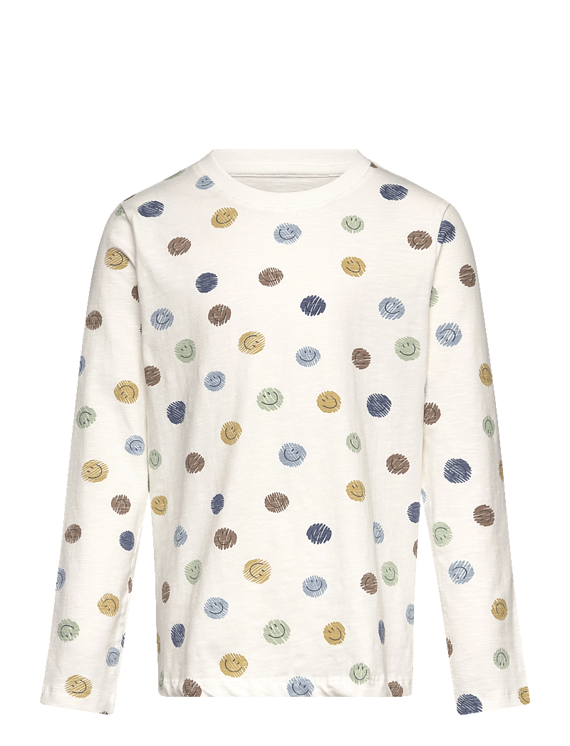 Minymo - T-shirt LS AOP - langärmelige - marshmallow white - 0