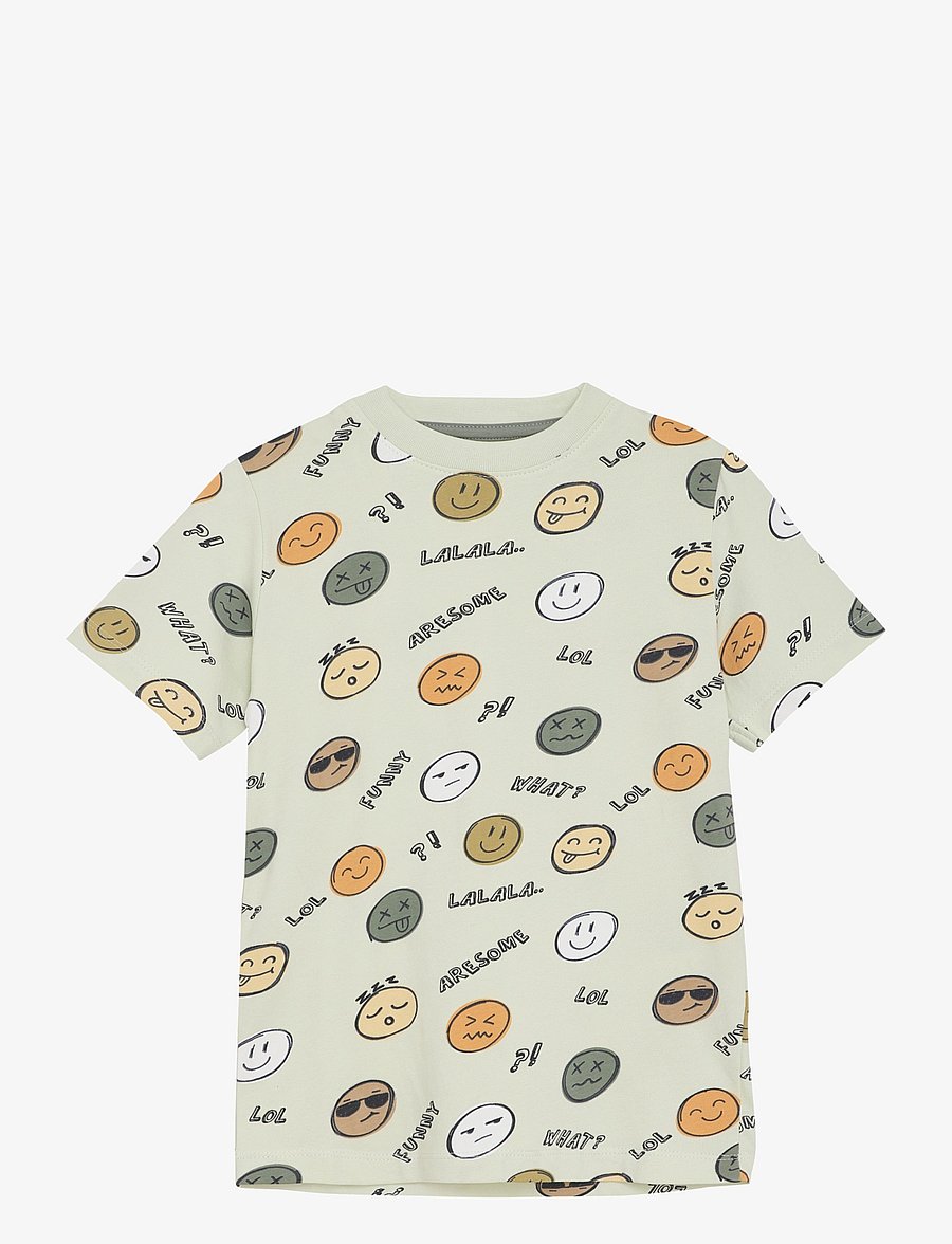 Minymo - T-shirt SS AOP - t-shirts - tender greens - 0