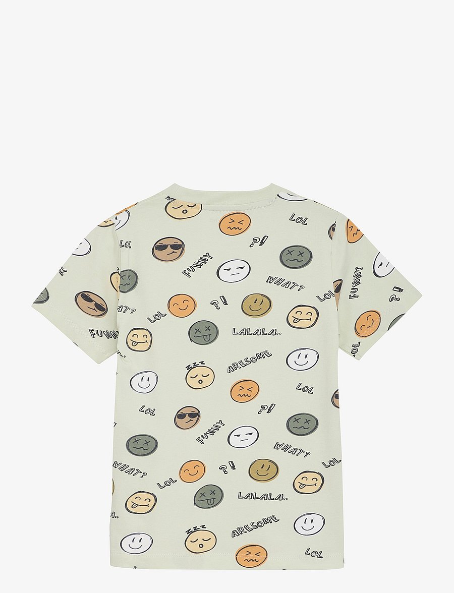 Minymo - T-shirt SS AOP - t-shirts - tender greens - 1