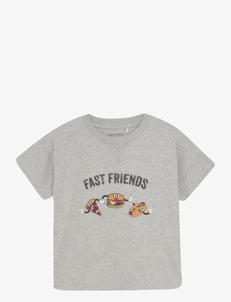 Minymo - T-shirt SS - kurzärmelige - grey melange - 0