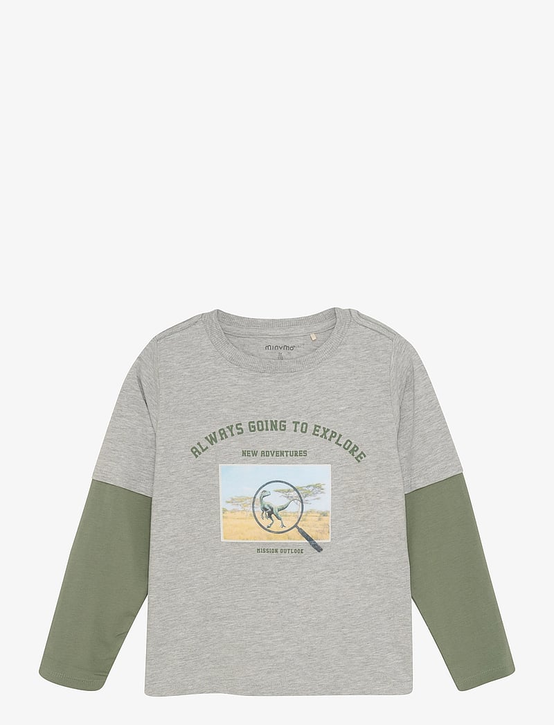 Minymo - T-shirt LS - langärmelig - grey melange - 0