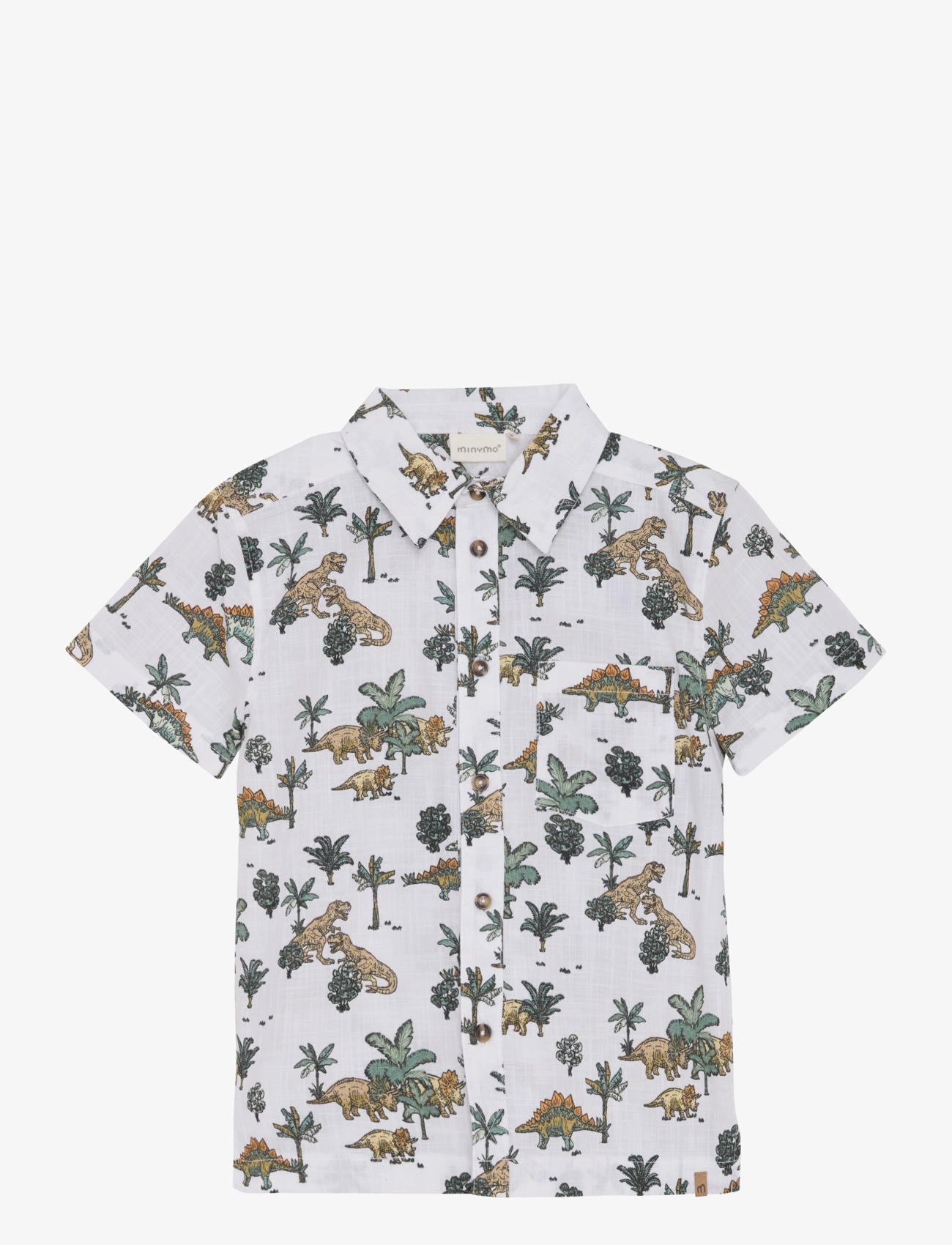 Minymo Shirt SS AOP - Skjorter - BRIGHT WHITE / white