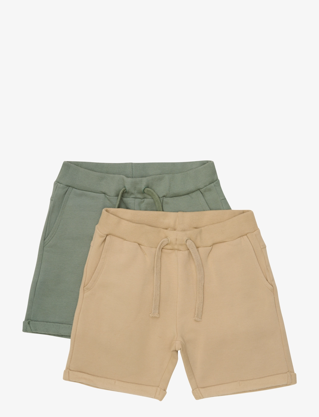 Minymo Shorts Sweat 2-Pack - Alaosat - INCENSE / green