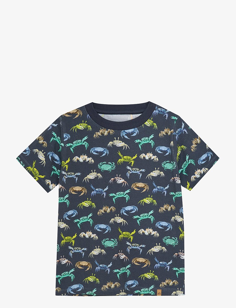Minymo - T-shirt SS AOP - kortærmede - blue nights - 0