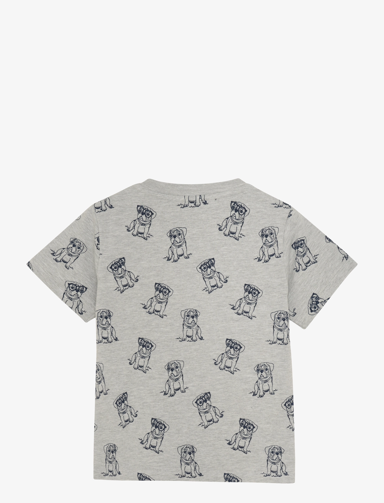 Minymo - T-shirt SS AOP Sweat - grey melange - 2