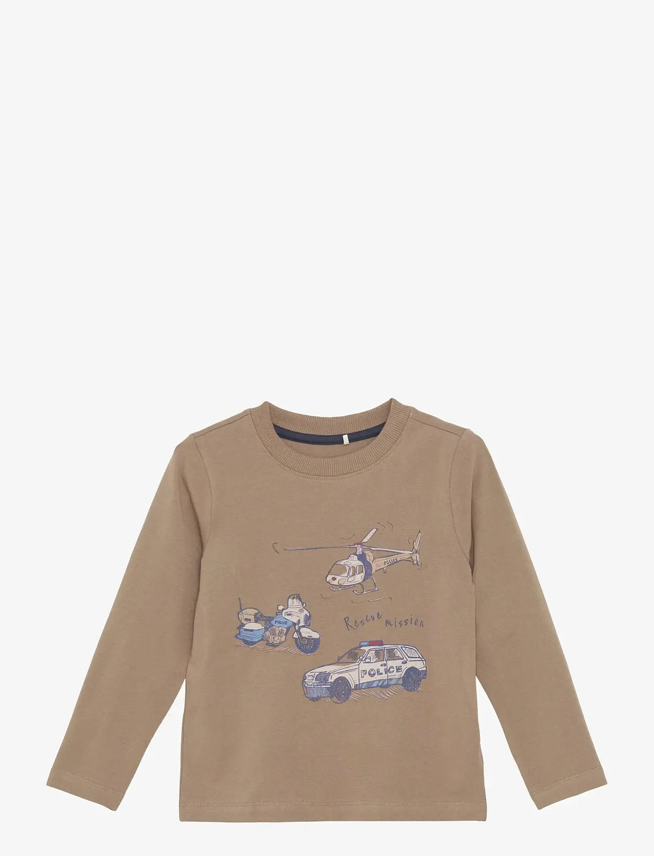 Minymo - T-shirt LS - sweatshirts - caribou - 0