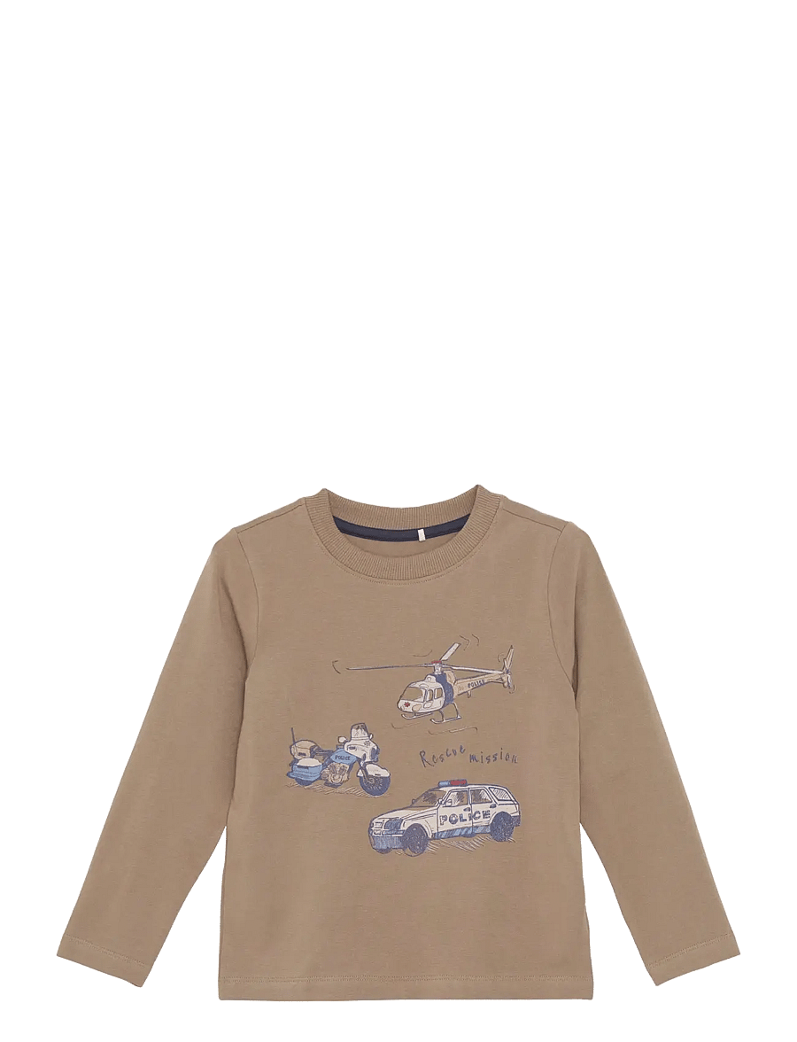 Minymo - T-shirt LS - dressipluusid - caribou - 0