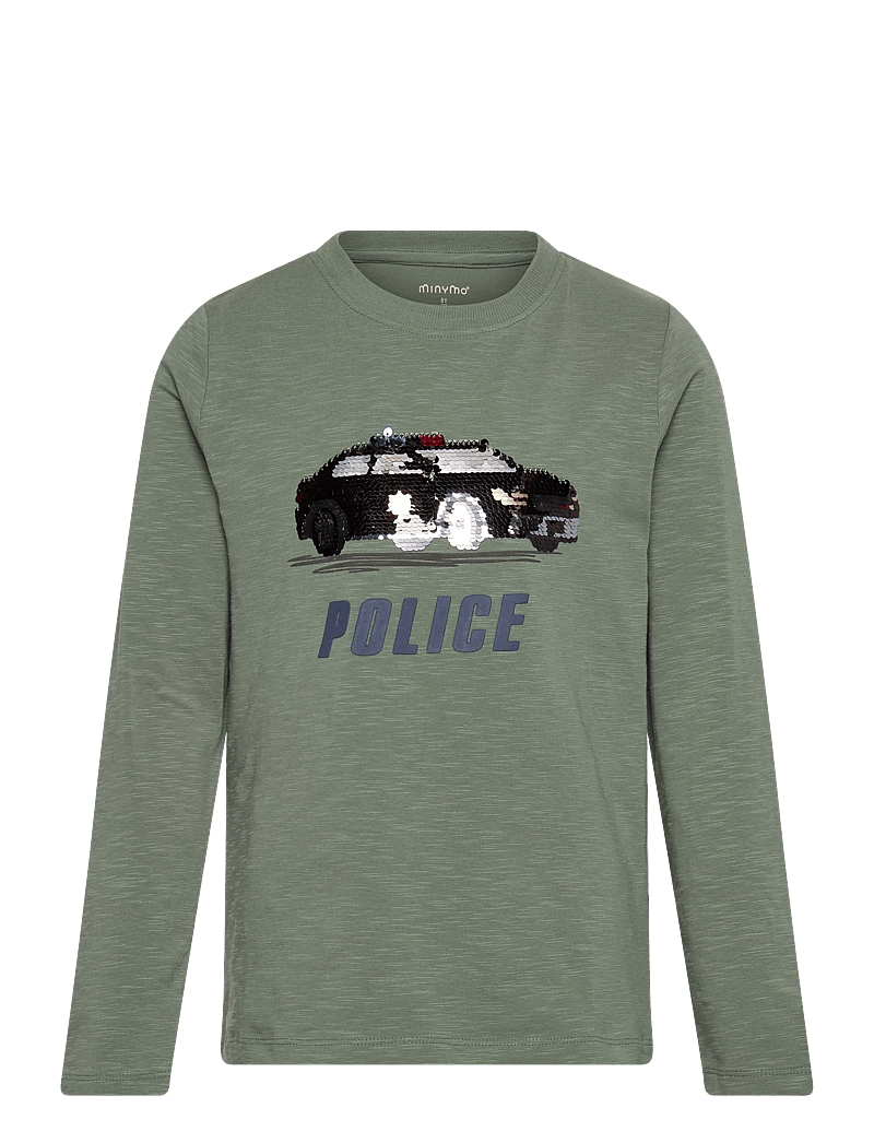 Minymo - T-shirt LS - långärmade t-shirts - dark forest - 0