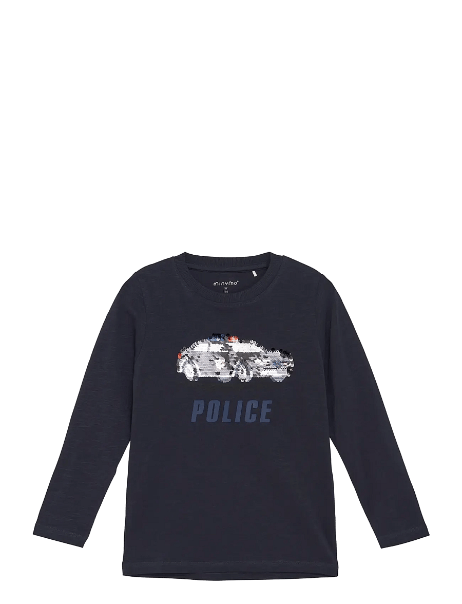 Minymo - T-shirt LS - langermede t-skjorter - parisian night - 0