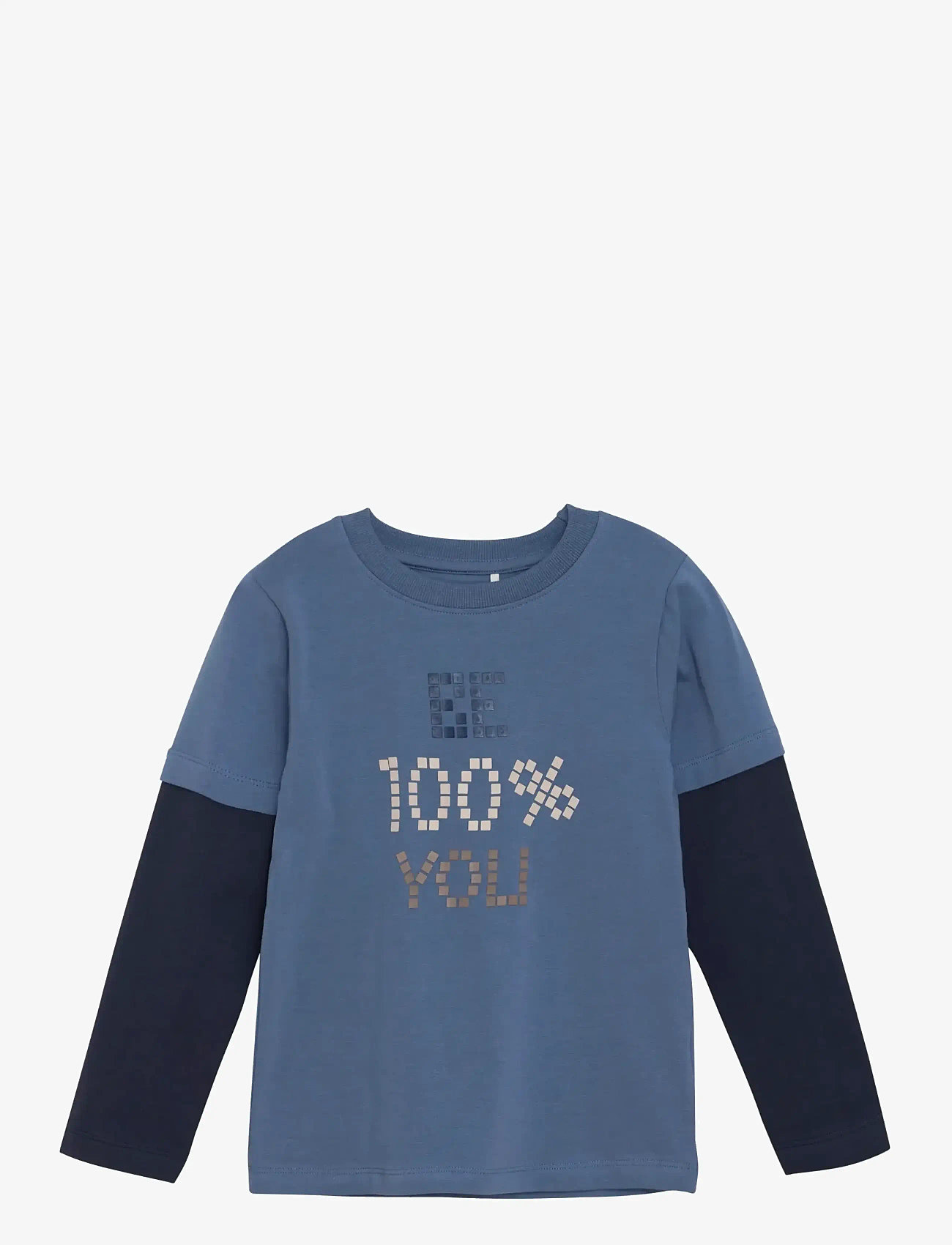 Minymo - T-shirt LS - langærmede t-shirts - china blue - 1