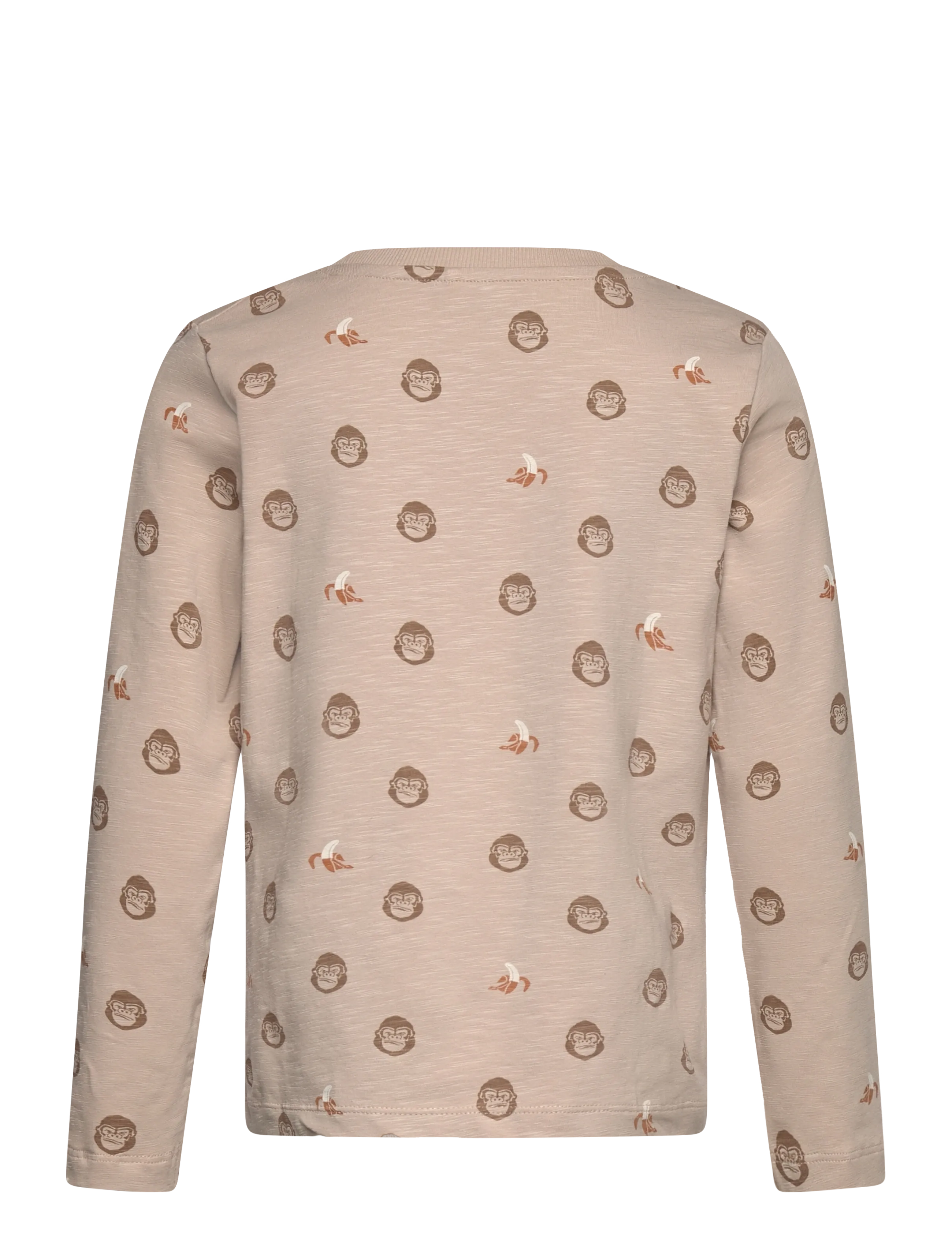 Minymo - T-shirt LS AOP - t-shirts - oxford tan - 1