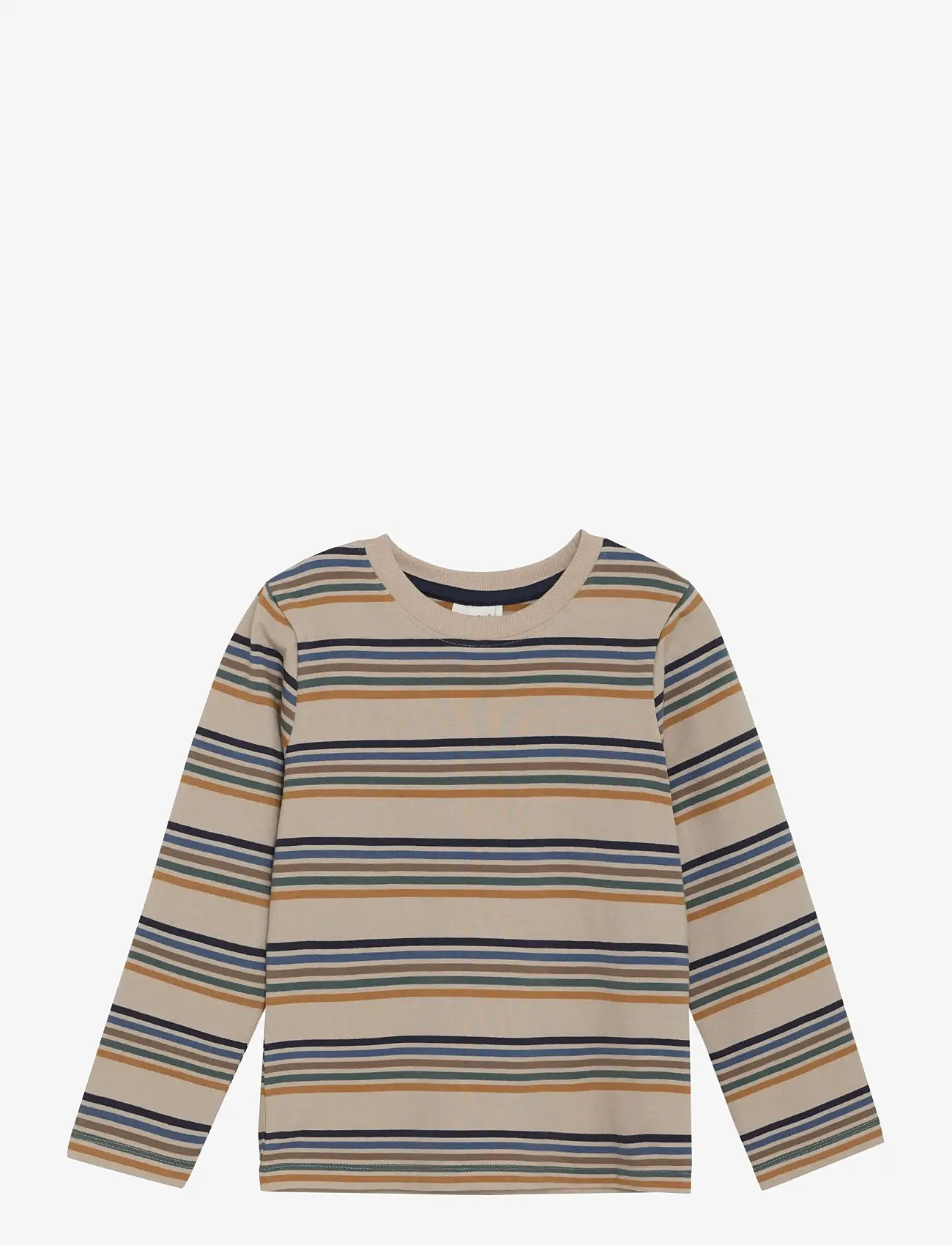 Minymo - T-shirt LS Y/D - langærmede t-shirts - oxford tan - 0