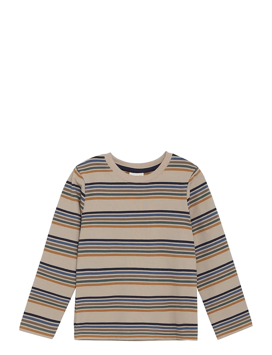 Minymo - T-shirt LS Y/D - langärmelig - oxford tan - 0