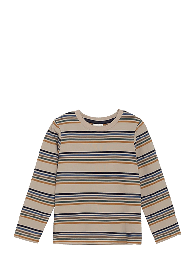 Minymo T-shirt LS Y/D - Long-sleeved t-shirts - OXFORD TAN / beige