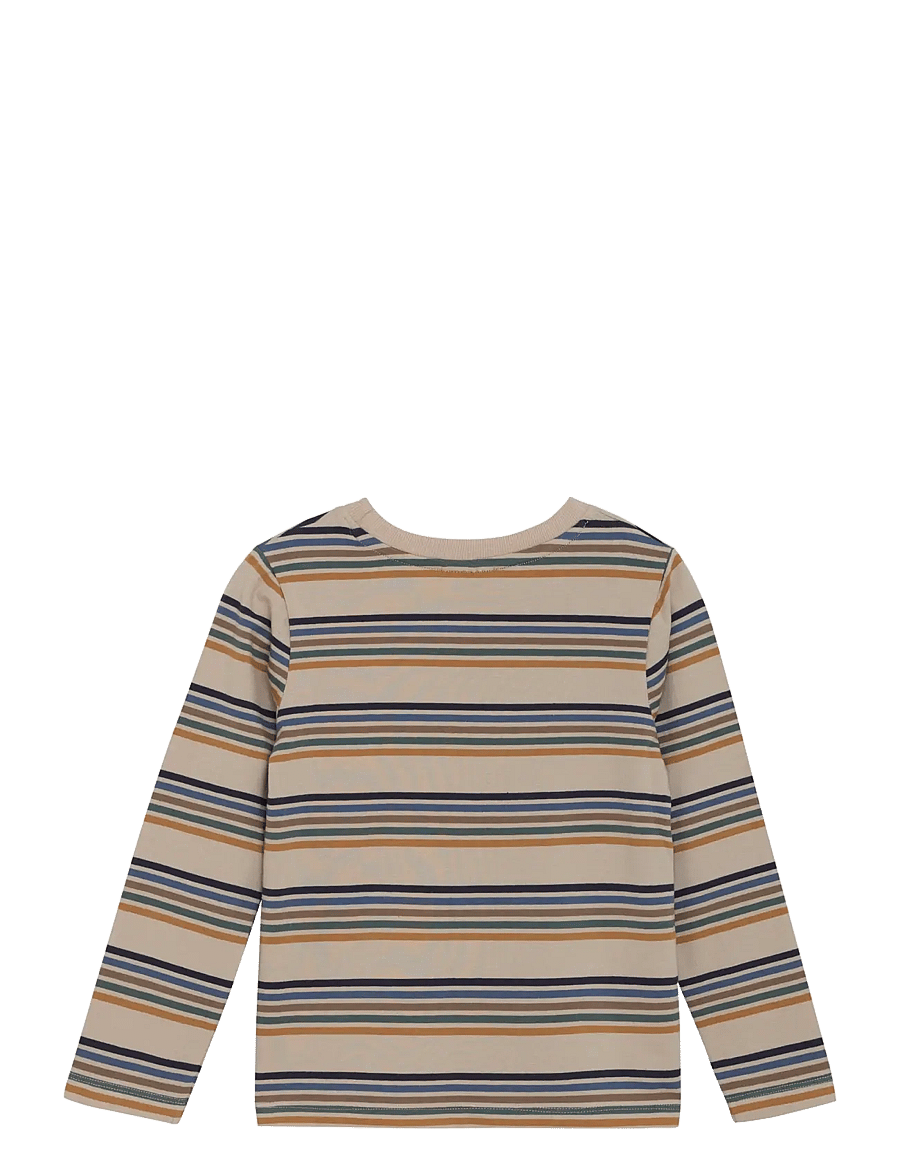 Minymo - T-shirt LS Y/D - langärmelig - oxford tan - 1