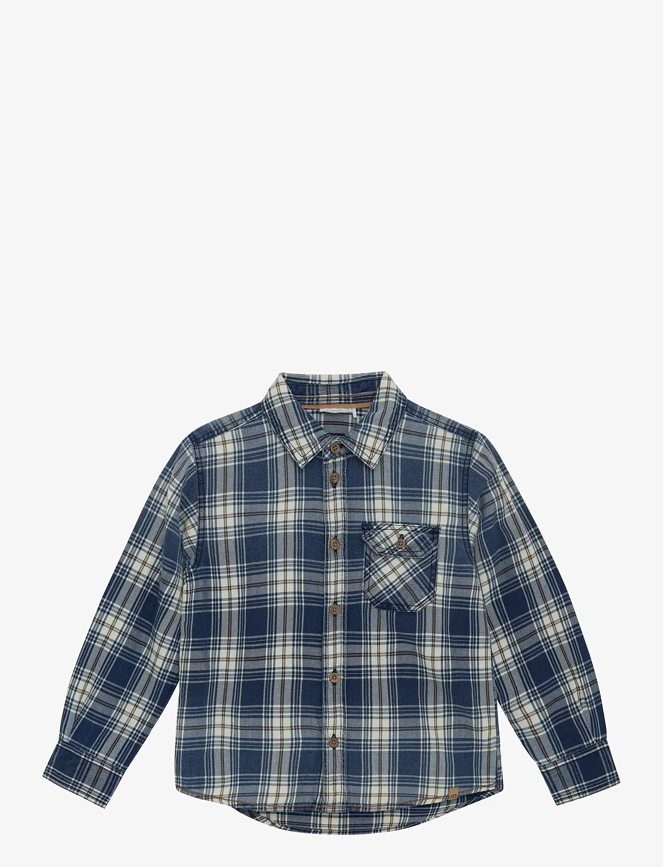 Minymo - Shirt LS Check - china blue - 1