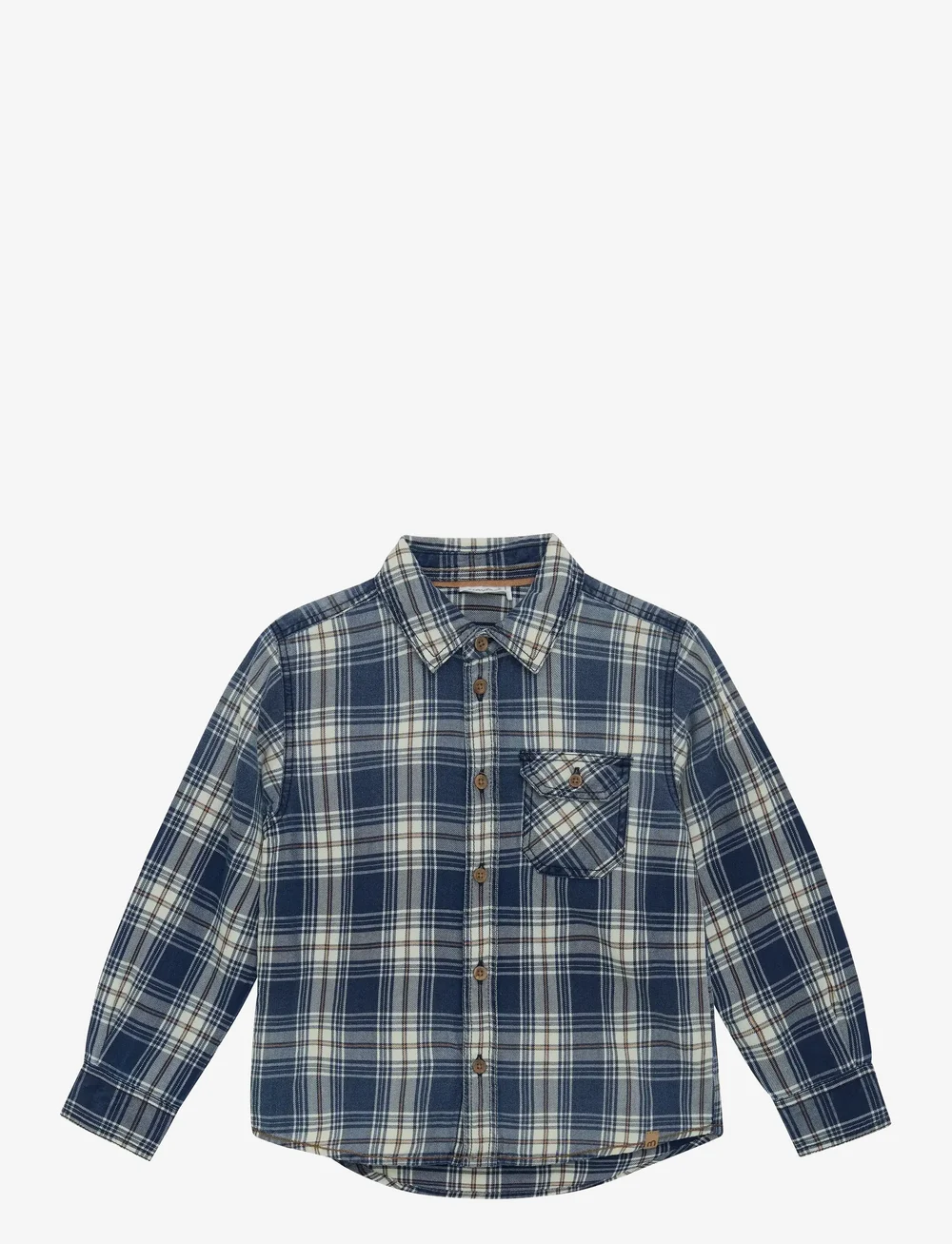 Minymo - Shirt LS Check - långärmade skjortor - china blue - 1