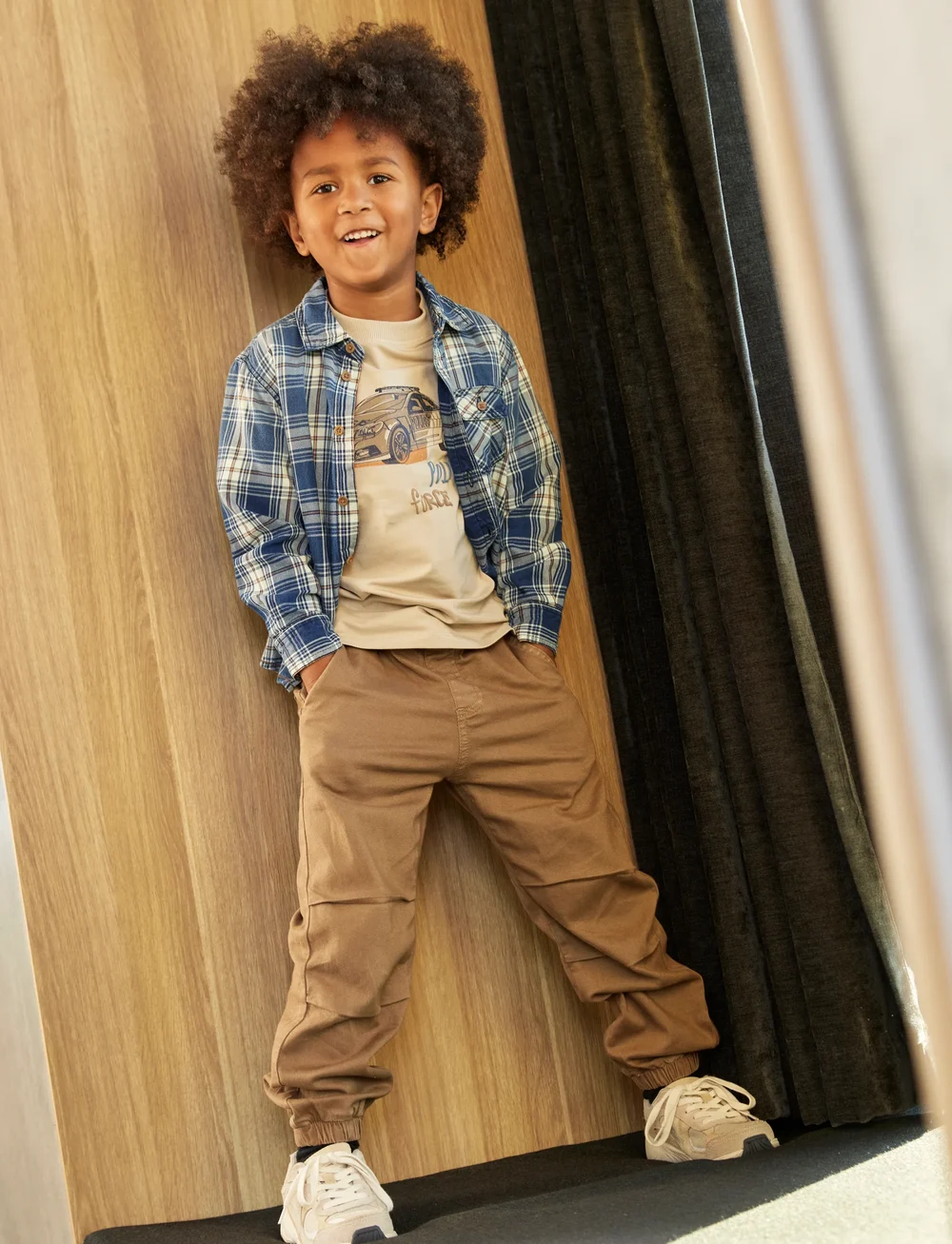 Minymo - Shirt LS Check - långärmade skjortor - china blue - 0