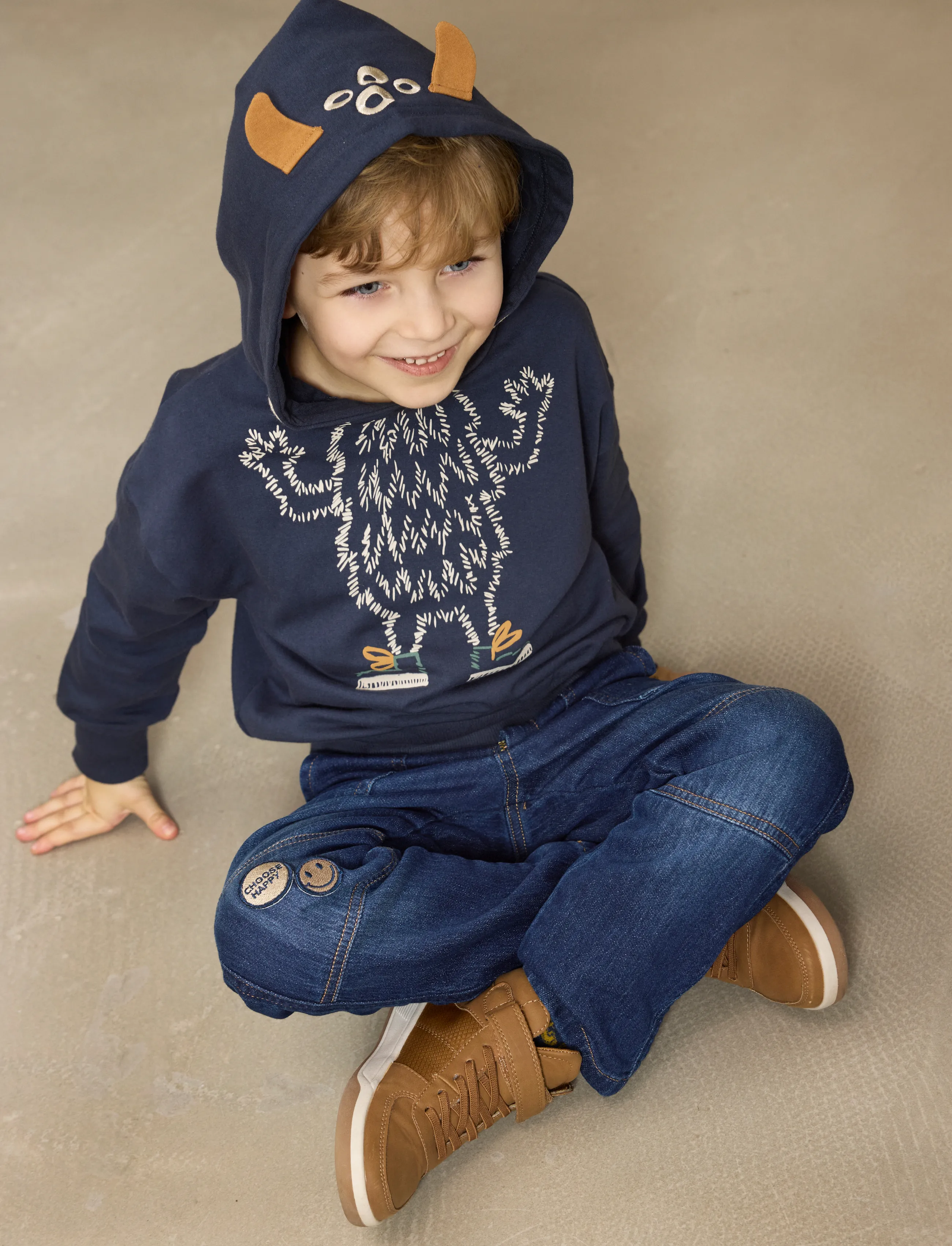Minymo Sweatshirt Ls, 122, Sweatshirts & Hoodies, Marineblau - Kinder