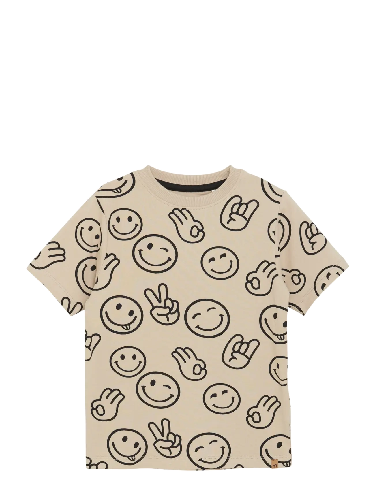 Minymo T-Shirt Ss Aop, 104, Cream, T-Shirts > Kortærmede, Børn