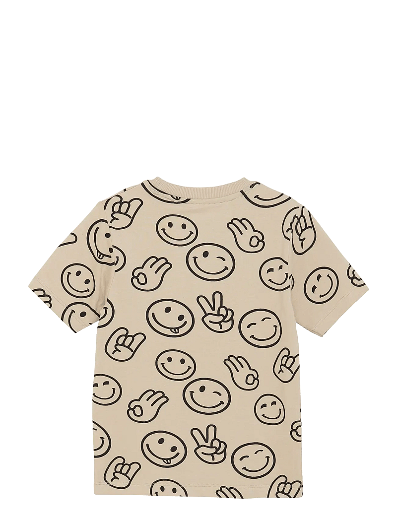 Minymo - T-shirt SS AOP - marškinėliai trumpomis rankovėmis - oxford tan - 1