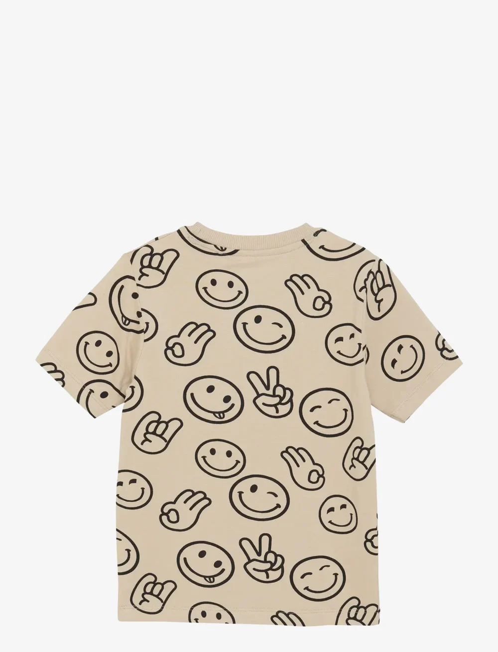 Minymo - T-shirt SS AOP - kortærmede t-shirts - oxford tan - 1